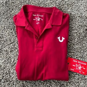 New with tags to religion men’s red polo shirt size XXL